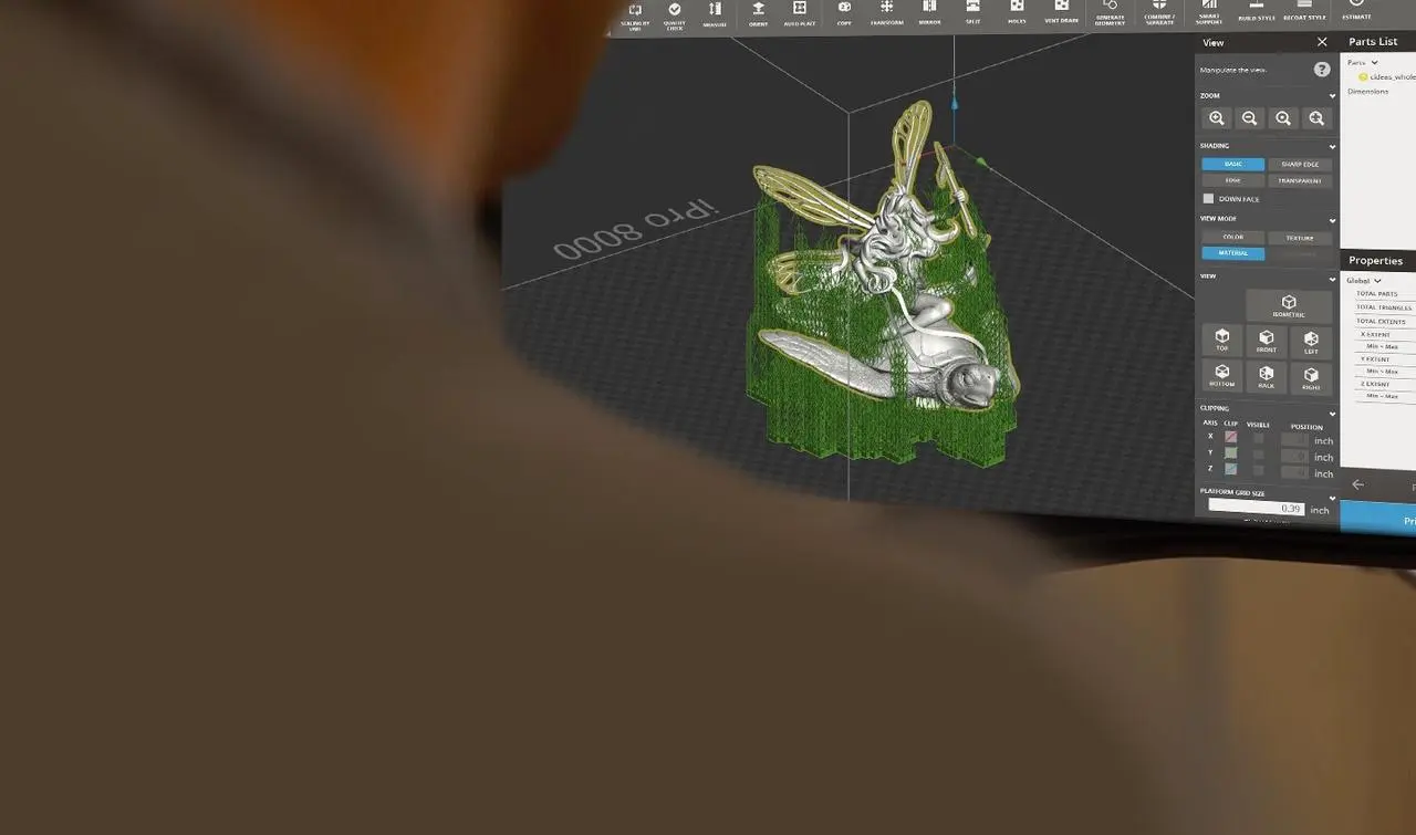 Utilização do software 3D Sprint para acelerar o fluxo de trabalho de impressão 3D em SLA